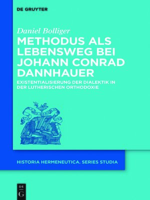 cover image of Methodus als Lebensweg bei Johann Conrad Dannhauer